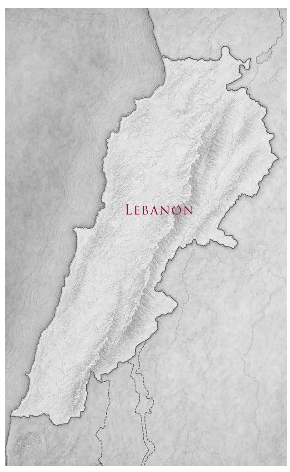 Lebanon map reproduced from The Wars of Peace